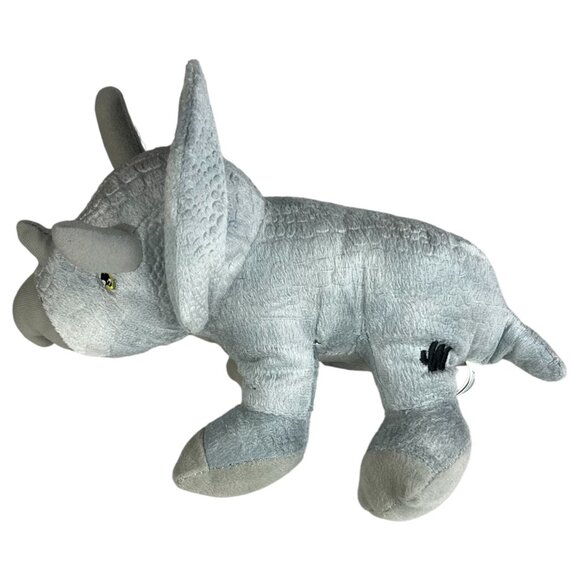 Jurassic World Triceratops Dinosaur Plush Gray Toy Factory 13" Stuffed Animal - Picture 7 of 10